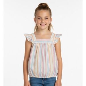 CAT & JACK Striped Sleeveless Top, Girls L, Multicolor